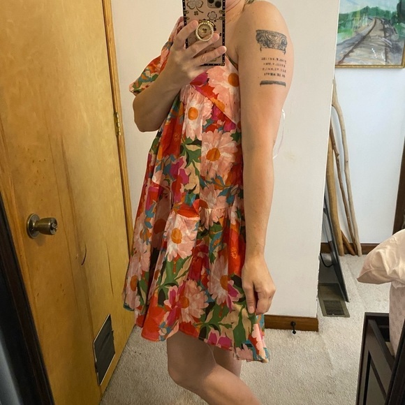 NWT Ebby and I Miabella Floral One Shoulder Mini Dress - Picture 7 of 11